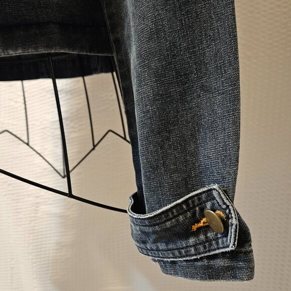 Lifeline Quiet Luxury Design Pocket Denim Blue Jean Jacket Size 36 (M) - Picture 8 of 15